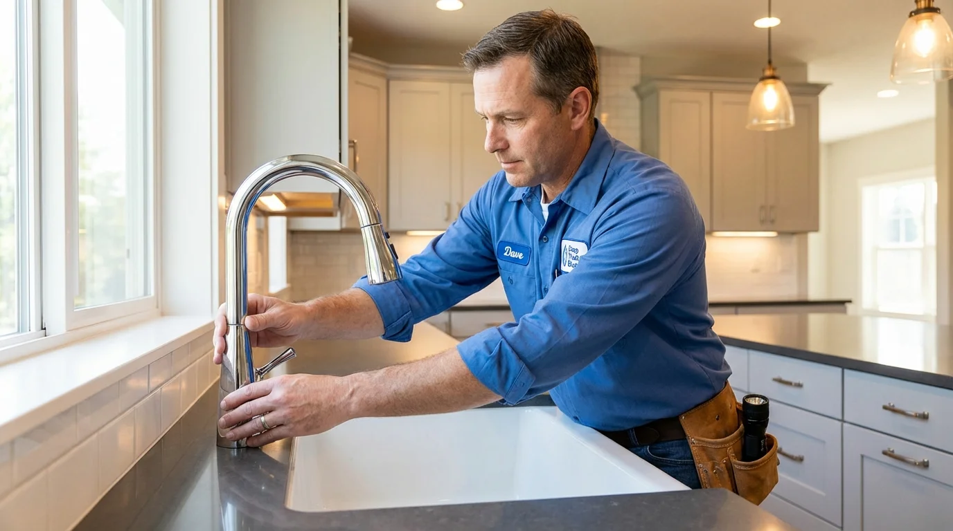 Kitchen faucet installation by Johns Plumbing LLC in Carmel